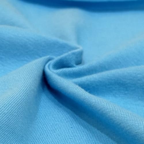 Cotton Spandex Jersey Fabric - 4 Way Stretch - 60" Width Sold by The Yard - Ideal for T-Shirts, Dresses, Athleticwear Apparel (Aqua, 10 Yards) - color: Aqua, size: 10 Yards