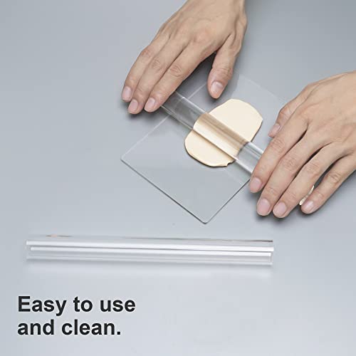 12 Pieces Polymer Clay Cutter Tools Acrylic Roller Pin for Sculpting Craft Shaping Knife Ceramic Cutters Slicer Kit Clear Rectangle Sheet Press Board Wire Texture Set Needle Detail Modelling Supplies - color: 12 P