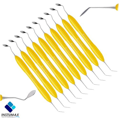 INSTUMAX® ARTE Solo Anterior Instrument Set – 10PCS Esthetic Composite Tools for Anterior Restorations – Dual-End Spatula Design for Labial Surface Modeling – Ergonomic, Stainless Steel Dental Kit