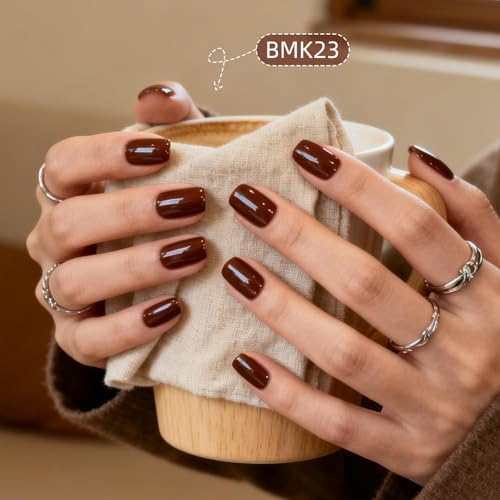 JODSONE Nude Brown Gel Nail Polish Kit 32 Colors Beige Chocolate Caramel with 4 Functional Gel for DIY Nail Art at Home - color: 32KIT-M5M-BMK01-32