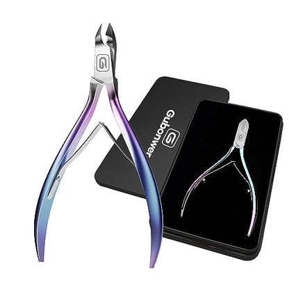 Cuticle Trimmer 3/4 Jaw Extremely Sharp Cuticle Nippers Scissors Stainless Steel Clippers Cutter Remover Pedicure Manicure Nail Tool, cuticle pusher, nail cuticle trimmer professional cuticle cutter - color: Cuticle Nippers/Colorful-b