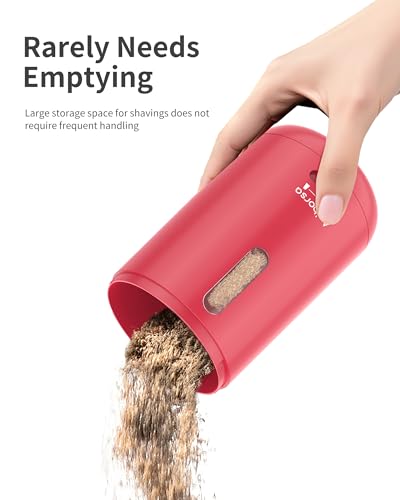 Automatic Electric Pencil Sharpener - Auto Feed, Auto Stop & Auto Eject, Rechargeable for Classroom, Home, School, Office, Rose Red - color: Rose Red