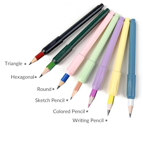 Art Set Bundle: 48 Premium Colored Pencils & 14 Macaron Pencil Extenders, Perfect for Adult Sketching, Writing and Art Drawing，Professional Art Supplies Set