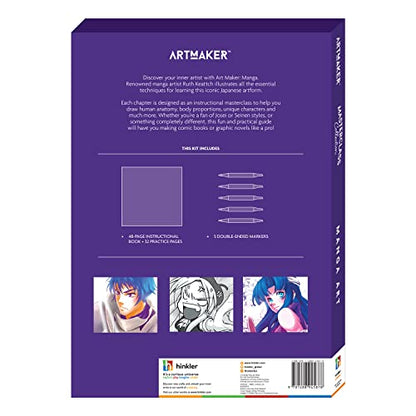 Hinkler Art Maker Masterclass Collection: How to Draw Manga Kit - Adults Drawing Kit – Draw Manga - Japanese Art - Drawing Stationary - Advanced Drawing Guide - Arts and Craft for Adults - Craft Kits - style: Japanese