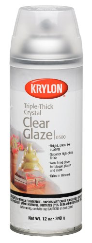 Krylon I00500A00 12-Ounce Triple Thick Clear Glaze Aerosol Spray - color: High-Gloss, size: 12 Ounce (Pack of 1), style: Triple Thick