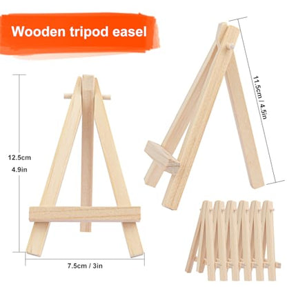 Yiksonyo 96 Pack 4.5 Inch Wooden Easel, Tabletop Wood Easels, Small Wooden Easel for Painting, Art, and Crafts - size: 96 Pack 4.5 Inch