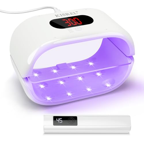 KISREL UV Light for Resin, Large Double-Sided Light with UV Flashlight, 2-Ieed Tin-1 and Detachable Resin Curing Machine, 3-Spmer Digital Display, 36w Fast Curing Lamp for Crafts, Jewellery Making - size: Double-sidedLightKit
