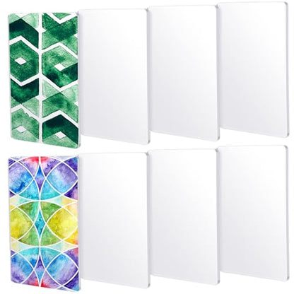 Threlaco 8 Pack Monoprinting Print Plates 5 x 3 Inch Reusable Silicone Plate Class Printing Plates for Press Art Printmaking for Card Making, Scrapbooking, Art Craft Scrapbooking and Journaling - size: 5 x 3 Inch
