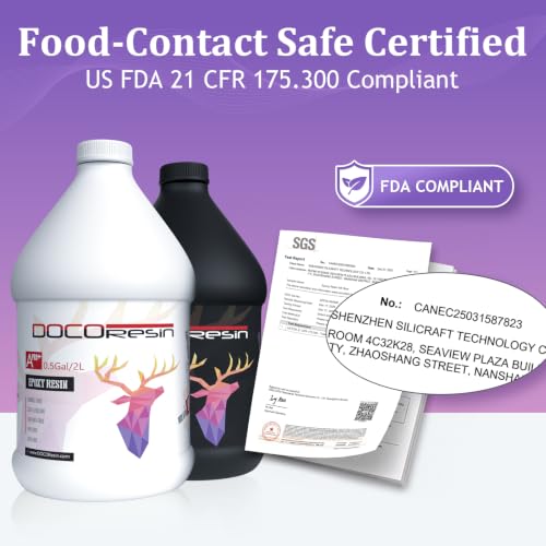 3×UV Resistant Epoxy Resin 1 Gallon Kit - MSDS Certified, Food Safe & Non Toxic Resin Epoxy for DIY Art, Craft, Jewelry Making, Molds Casting - Consistent Cure & Crystal Clear for Pros