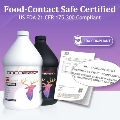 3×UV Resistant Epoxy Resin 1 Gallon Kit - MSDS Certified, Food Safe & Non Toxic Resin Epoxy for DIY Art, Craft, Jewelry Making, Molds Casting - Consistent Cure & Crystal Clear for Pros