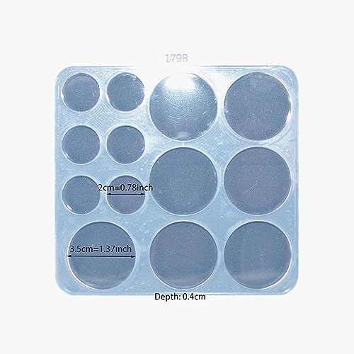 Round Silicone Mold 2cm / 3.5cm for Epoxy Resin Crafting, DIY Cake, Key Chain, Charms, Jewelry Making, Chocolate, and Candy