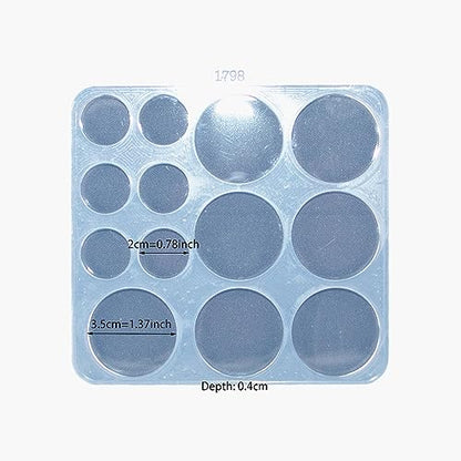 Round Silicone Mold 2cm / 3.5cm for Epoxy Resin Crafting, DIY Cake, Key Chain, Charms, Jewelry Making, Chocolate, and Candy