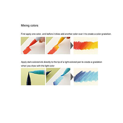 Kuretake ZIG CLEAN COLOR Real Brush Neutral & Natural Tones 12 Colors set, AP-Certified, Flexible Brush Tip, Odourless, Xylene Free, Easy to creat narrow and wide lines, Made in Japan