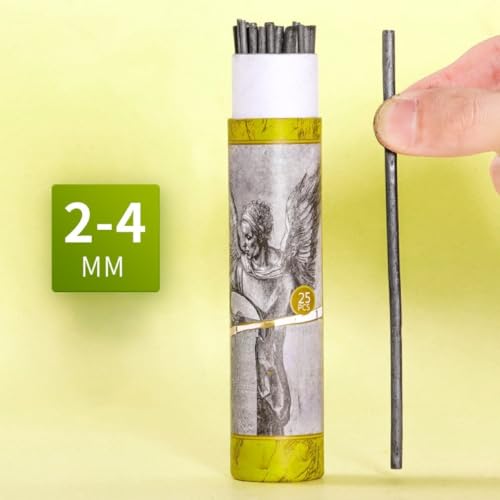 YYMIYU Drawing Pencils Set, Art Sketching Pencils Charcoal Set (Charcoal Sticks 5-7 mm 25pcs 25) - style: Charcoal Sticks 5-7 mm 25pcs 25