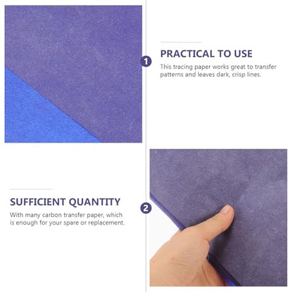 VILLCASE Graphite Copy Paper Sheets and Carbon Transfer Paper for Artists 50 Blue A4 Sheets for Drawing Sketching and Crafting at Home Or School