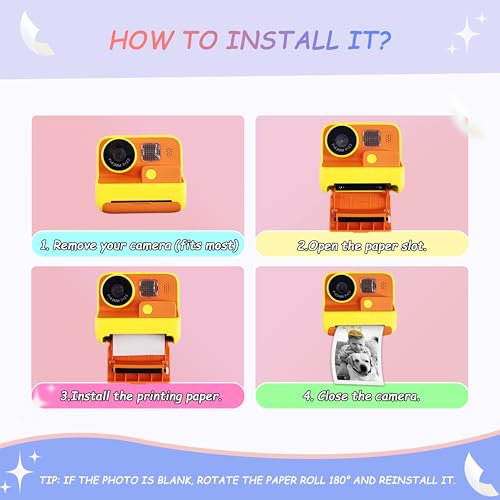20 Rolls MIARALA Instant Print Kids Camera Paper, HD Print Camera Paper | Suitable for Most Kids Instant Camera, Compatible with ESOXOFFORE/Dylanto/DUDUDRAGON/Cimizi Instant Camera, BPS/BPA-Free - size: 20 Rolls-Standard