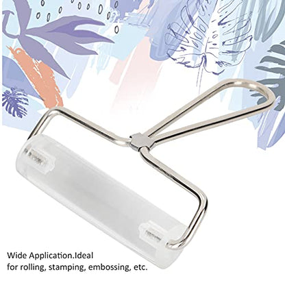 Sunicon Acrylic Roller, with Handle Transparent Polymer Clay Non stick Craft Pottery Ceramic Sculpture Hand Tool (10cm roller) - size: 10cm roller