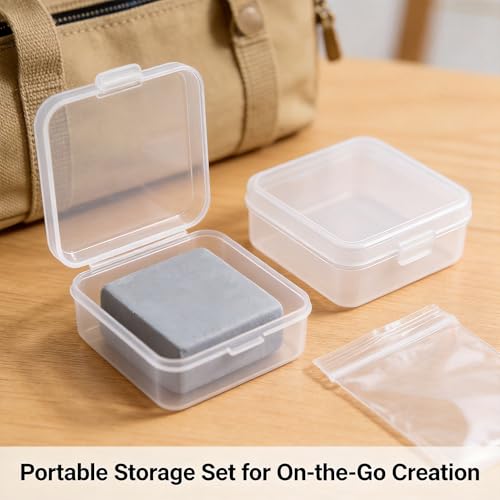 Kneaded Eraser 1 Pack Grey, Soft Moldable Absorbent Kneadable Eraser for Sketching, Drawing, Charcoal, Graphite, Art Blending, with Plastic Storage Case