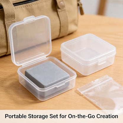 Kneaded Eraser 1 Pack Grey, Soft Moldable Absorbent Kneadable Eraser for Sketching, Drawing, Charcoal, Graphite, Art Blending, with Plastic Storage Case