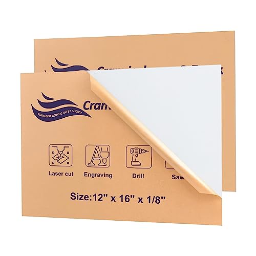 White Acrylic Sheets 12" x 16" x 1/8", 2 Pack Cranviech White Cast Plexiglass Sheet Glass Alternative for Sign DIY Display Projects, Wedding Invitation, Photo Frame, Craft Handcraft and Painting - color: White, size: 12" x 16" x 1/8"
