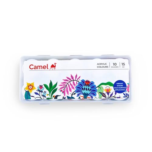 Camlin Kokuyo Fabrica Acrylic Ultra Color - 15ml Each, 10 Shades