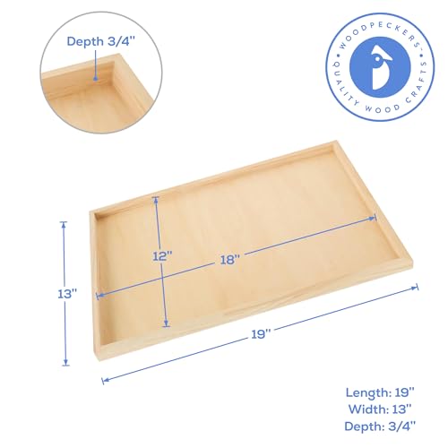 Birch Painting Panel 13 x 19 x 3/4-inch Wood Canvas Boards for Painting, Blank Signs for Crafts, by Woodpeckers - size: 13 x 19