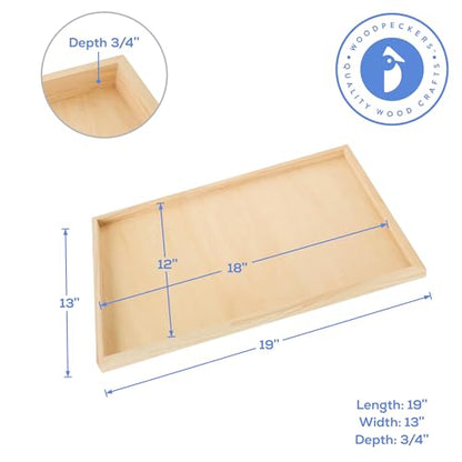 Birch Painting Panel 13 x 19 x 3/4-inch Wood Canvas Boards for Painting, Blank Signs for Crafts, by Woodpeckers - size: 13 x 19