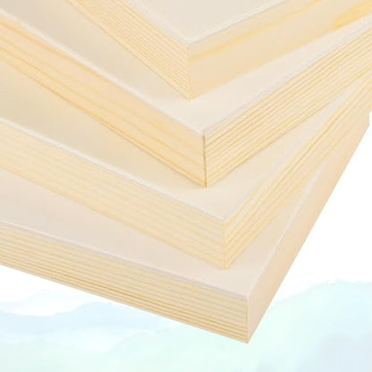 Aodaer 4 Pack Wood Panels 30 x 30 Inch Wooden Panels Canvas Unfinished Craft Wood Boards Panel for Art Crafts Acrylic and Oil Painting Pouring DIY Projects - size: 30 x 30 Inch