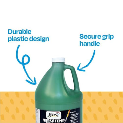 Sax Versatemp Premium Heavy-Bodied Tempera Paint, Green, 1 Gallon