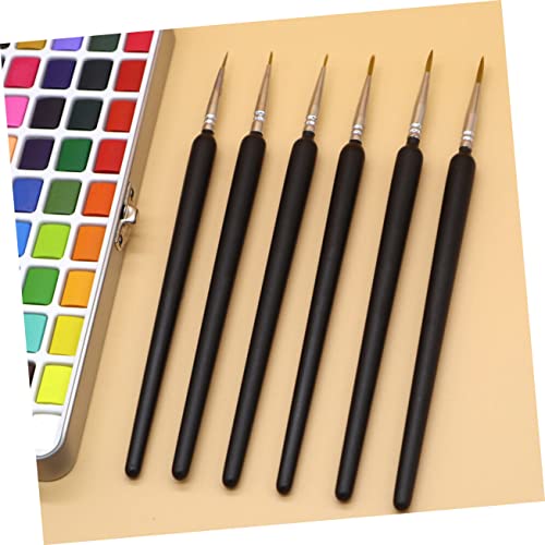 TEHAUX 18pcs Fine Detail Paint Brush for Acrylic Watercolor and Oil Painting Hair Miniature Painting Pens Comfortable Grip for Artists
