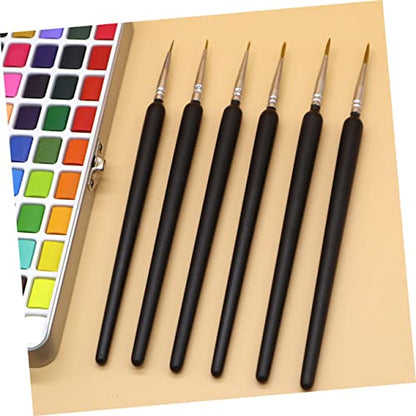 TEHAUX 18pcs Fine Detail Paint Brush for Acrylic Watercolor and Oil Painting Hair Miniature Painting Pens Comfortable Grip for Artists