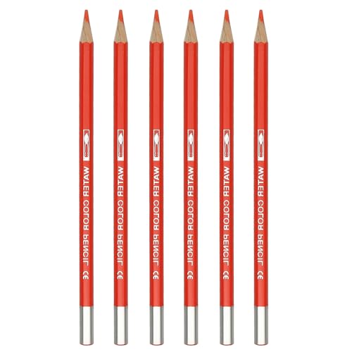 PATIKIL Watercolor Pencil, 6Pcs Water Soluble Pencils for Blending, Coloring, Sketch Drawing, Painting, Orange Red - color: Orange Red