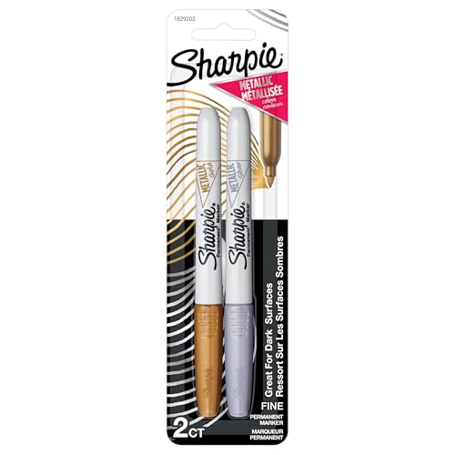 Sharpie Metallic Fine Point Permanent Marker, Assorted Colors, 2-Pack - 1829202 - size: 2 Count (Pack of 1)
