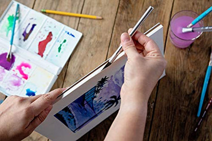 Strathmore 400 Series Watercolor Block, Cold Press, 9"x12" Bound (4 Sides), 15 Sheets/Block, White - size: 9 x 12 inches, style: Block
