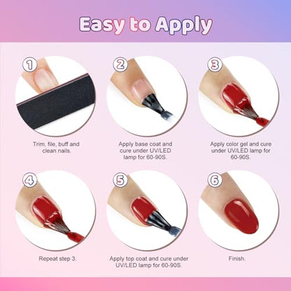 JODSONE 36Pcs Gel Nail Polish Kit with U V Light Crystal Transparent Classic Color 4 Functional Gel for All Seasons - color: 32COLOOR-KIT