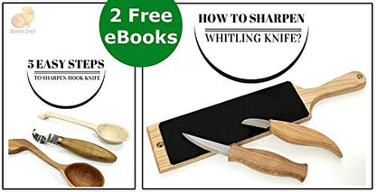 BeaverCraft Spoon Carving Blank BB1 Unfinished Wood for Whittling Tools, Spoon Carving Kit - Wood Carving Blocks Basswood for Crafts