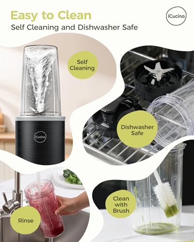 ICUCINA Replacement Blender Cups, Compatible with NutriBullet 600W/Pro 900W/Pro+, 37oz BPA-Free Tritan Smoothie Cups with Flip-Top To-Go Lids, 2-Pack Blender Accessories, Dishwasher Safe - size: 37 ounces