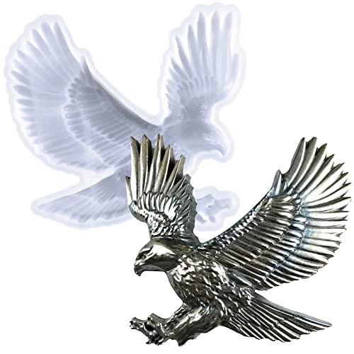Eagle Resin Silicone Mold, 3D Animal Epoxy Resin Mold Large Animals Statue Making Epoxy Casting Mould Wall Desktop,Cabinets Decor Home Office Craft Art Decor (Eagle) - color: Eagle