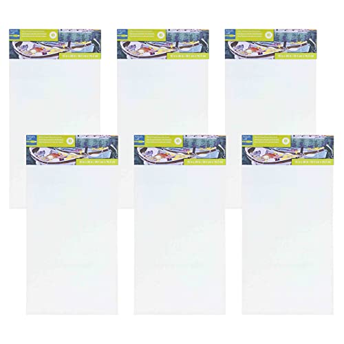 Artist's Loft 15" x 30" Level 3 Gallery Wrapped Heavy Duty Canvas - Acid Free Cotton Canvas for Paint, Acrylic, & Oils - Bulk 6 Pack - size: 15\ x 30\