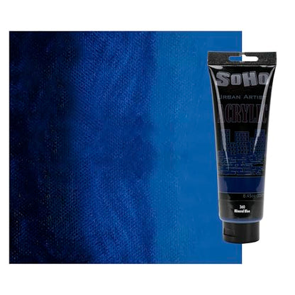 Soho Urban Artist Heavy Body Acrylic Paint - 250 ml Tube - Mineral Blue - Thick, Rich Color, Excellent Coverage, Professional Quality - Artists Acrylic Paint - color: Mineral Blue, size: 8.45 Fl Oz (Pack of 1)