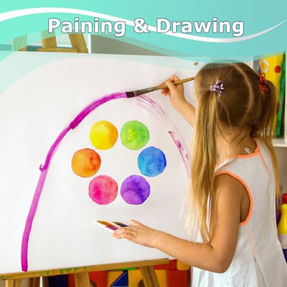 Vanhench 36" x 2400" (200') White Wrapping Paper Roll for Flower Bouquet Birthday Gifts, White Easel Painting Drawing Paper, Bulletin Board/Chart/Poster Paper, Kids Art Supplies - color: White, size: 36" X 200'