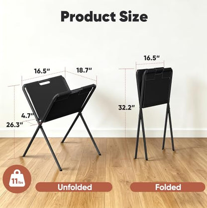 Mocomax Canvas Art Print Rack, Portable Folding Art Display Stand for Painting, Posters, Artwork, Prints, Canvas, Panels, Art Storage Drying Rack in Artist Galleries, Studios, 16.5"Wx18.7"Dx26.3"H (S) - size: Small