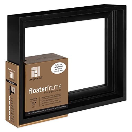 Ampersand Floaterframe for Wood Panels, 7/8 Inch Depth, Bold, 9x12 Inch, Black (FBOLD780912B) - color: Black, size: 9"x12"