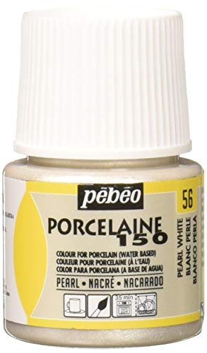 Pebeo Porcelaine 150, China Paint, 45 ml Bottle - Pearl White - color: Pearl White, size: 1.52 Fl Oz (Pack of 1)