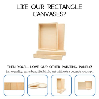 Birch Painting Panel 14 x 18 x 3/4-inch Wood Canvas Boards for Painting, Blank Signs for Crafts, by Woodpeckers - size: 14 x 18