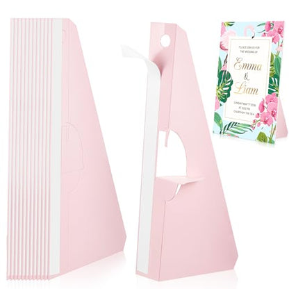 Marspark Poster Stand Self Stick Easel Back Poster Board Stand Convenient Peel and Stick Self Adhesive Easels Display Cardboard Sign (12 Inch,Light Pink,12 Pack) - color: Light Pink, size: 12 Inch