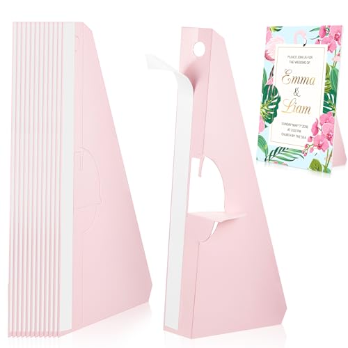Marspark Poster Stand Self Stick Easel Back Poster Board Stand Convenient Peel and Stick Self Adhesive Easels Display Cardboard Sign (12 Inch,Light Pink,12 Pack) - color: Light Pink, size: 12 Inch