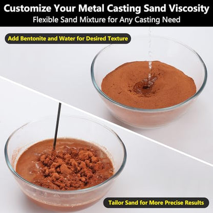 5Lbs Premium Ultra-Fine 400 Mesh Oil-Free Casting Sand for Metal Jewelry Crafting - Exceptional Foundry Sand for Detailed Replicas in Silver, Copper, Bronze, and More - Reusable Molding Clay - color: Red - 5 Pounds