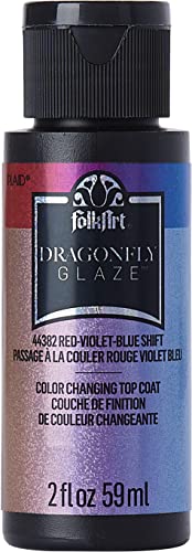 FolkArt Multi-Surface Dragonfly Glaze Multi-Surface Paint (2 oz), 44382, Red-Violet-Blue - color: Red-Violet-Blue