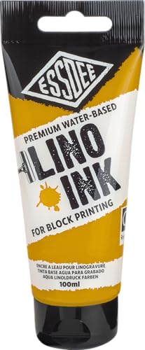 Essdee Block Printing Ink, Yellow Ochre, 100ml